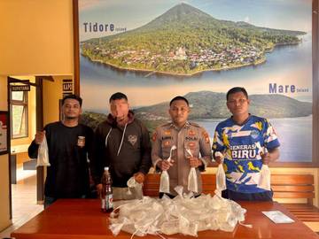 Polsek Tidore Selatan Berhasil Amankan Puluhan Kantong Miras
