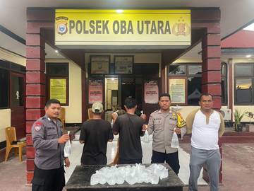 Polsek Oba Utara Amankan Dua Pelaku Pembawa Miras