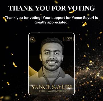 Yance Sayuri Nominasi Assist of the Year