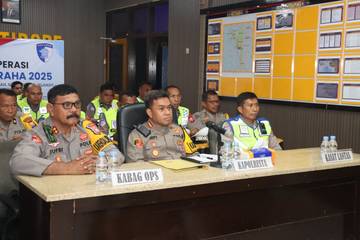 Polresta Tidore Ikuti Latihan Pra Operasi Keselamatan Kieraha