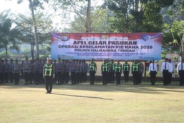 Polres Halteng Laksanakan Apel Operasi Keselamatan Kieraha 2026