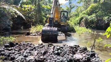 Kogabwilhan III Lakukan Normalisasi Dua Sungai di Halbar