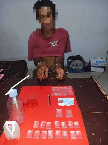 Satresnarkoba Polres Parimo Amankan Petani Bandar Sabu