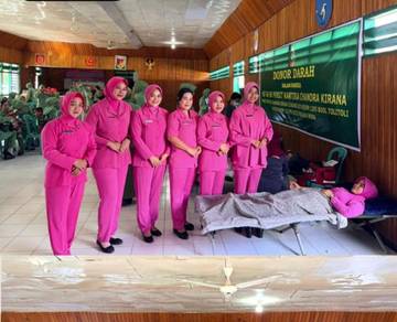 Persit KCK Buol Tolitoli Gelar Donor Darah