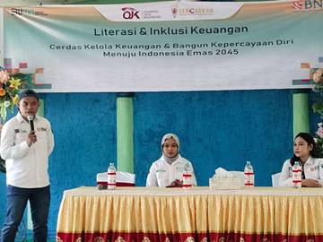 BNI KCP Malra dan OJK Gelar Sosialisasi Keuangan Bagi Pelajar 