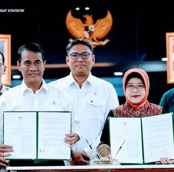 Mentan dan BPS Kerjasama Ciptakan Ketahanan Pangan