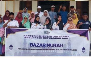 Kemenag Dobo Kolaborasi Bersama Majelis Taklim Gelar Bazar