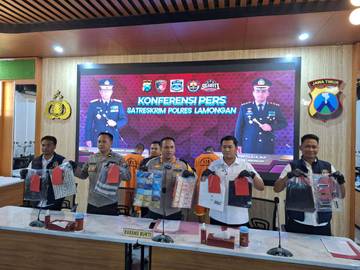 Polres Lamongan Tangkap Komplotan Pembajak ATM asal Lampung