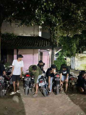 Polsek Babat Tertibkan Knalpot Brong, Belasan Motor Diamankan