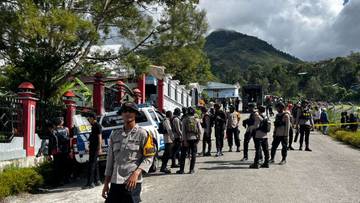 Penyaluran Dandes, Polres Tolikara Tingkatkan Kewaspadaan Dengan Patroli