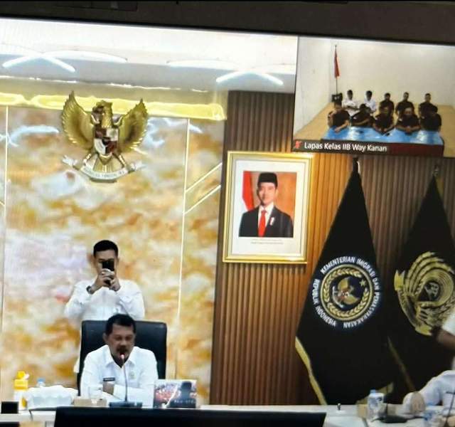 Lapas Way Kanan Ikuti Halal Bihalal Virtual