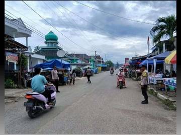 Polisi Lakukan Pengamanan di Pasar Banjit