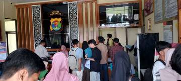  Pelayanan SKCK Polres Way Kanan Di padati Warga Pasca Lebaran
