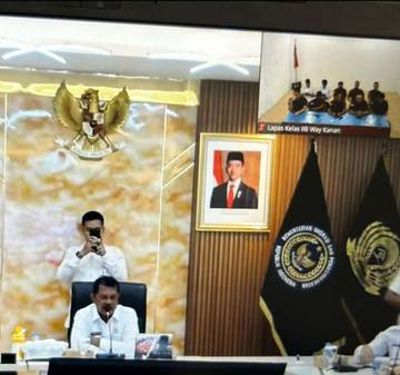 Lapas Way Kanan Ikuti Halal Bihalal Virtual