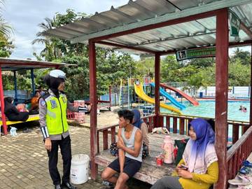 Polres Way Kanan Amankan Objek Wisata Saat Nataru