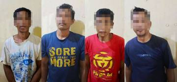 Polsek Negeri Besar Amankan Empat Pelaku Curat 