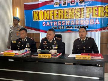 Komitmen Perangi Narkoba Polres WayKanan Kembali Ungkap Kasus