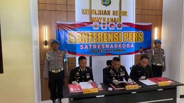 Polres Way Kanan Ringkus Delapan Tersangka Narkoba