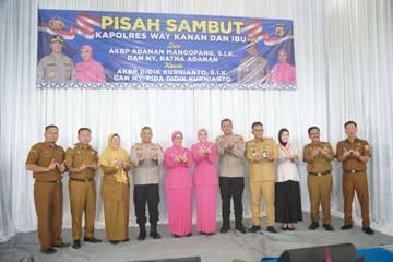 Pisah Sambut Kapolres, Bupati Waykanan Serukan Sinergitas Daerah