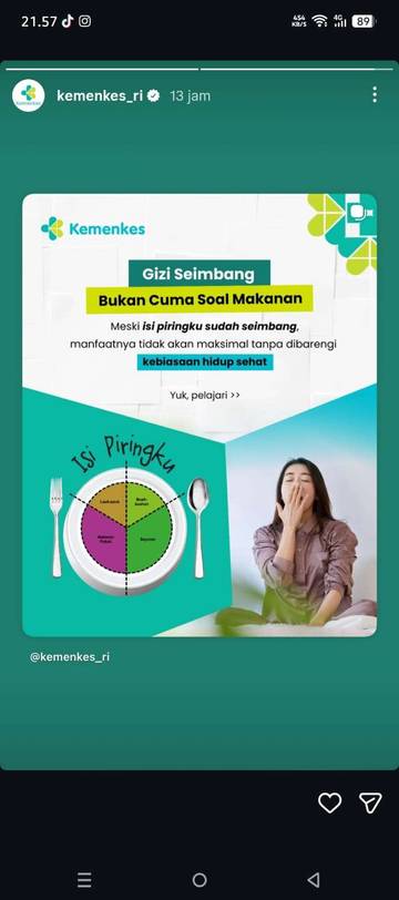 Gizi Seimbang Bukan Cuma Soal Makanan  