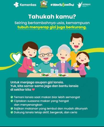 Kemkes Ingatkan Pentingnya Jaga Asupan Gizi Lansia