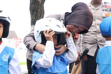 Sukacita TK Budi Mulia Mengenal Polisi Lalu Lintas di Mapolda DIY 