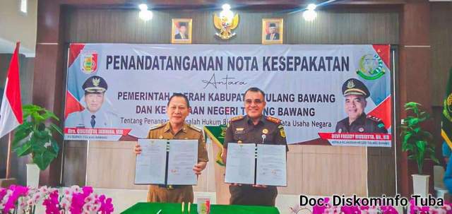 Penjabat Bupati Tulang Bawang Tandatangani Nota Kesepakatan dengan Kejaksaan Negeri Tulang Bawang