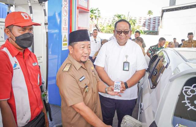Ujicoba peneraoan subsidi tepat di SPBU di Bengkulu
