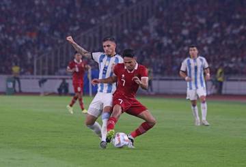 Aksi Penggawa Timnas Indonesia Kontra Argentina 