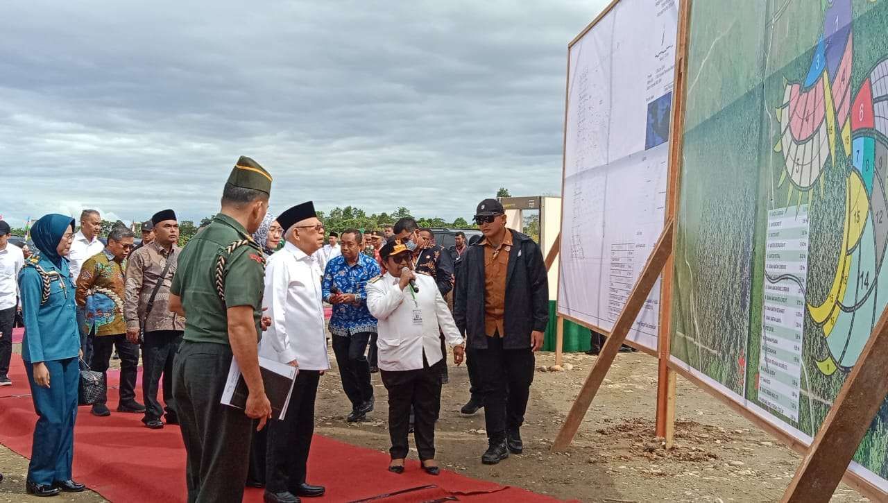 Wapres Maaruf Amin Lakukan Peletakan Batu Pertama Lokasi Pemerintahan Provinsi Papua Tengah