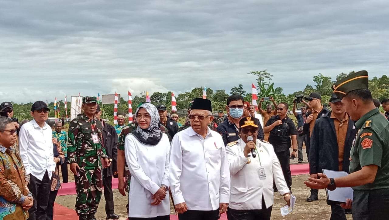 Wapres Maaruf Amin Lakukan Peletakan Batu Pertama Lokasi Pemerintahan Provinsi Papua Tengah