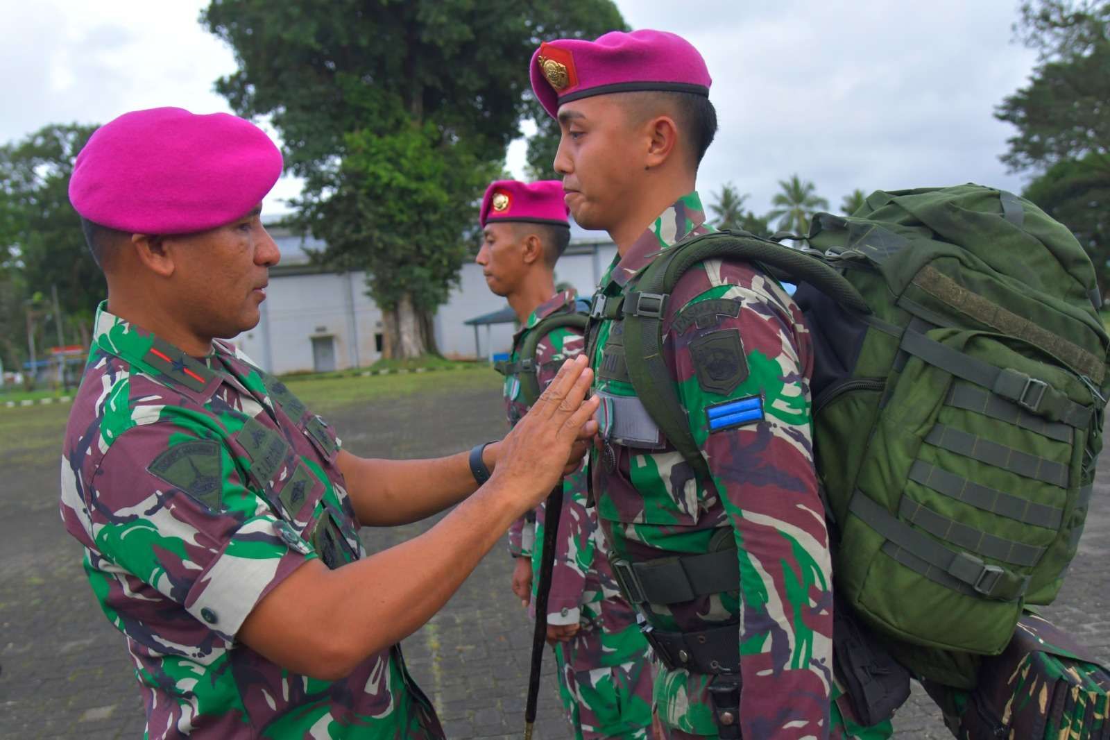 Komandan Lantamal IX Pimpin Upacara Penyambutan Satgas Pengamanan Pulau Terluar