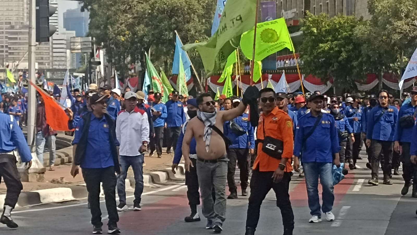 Aksi Sejumlah Serikat Buruh Kabupaten Tangerang 