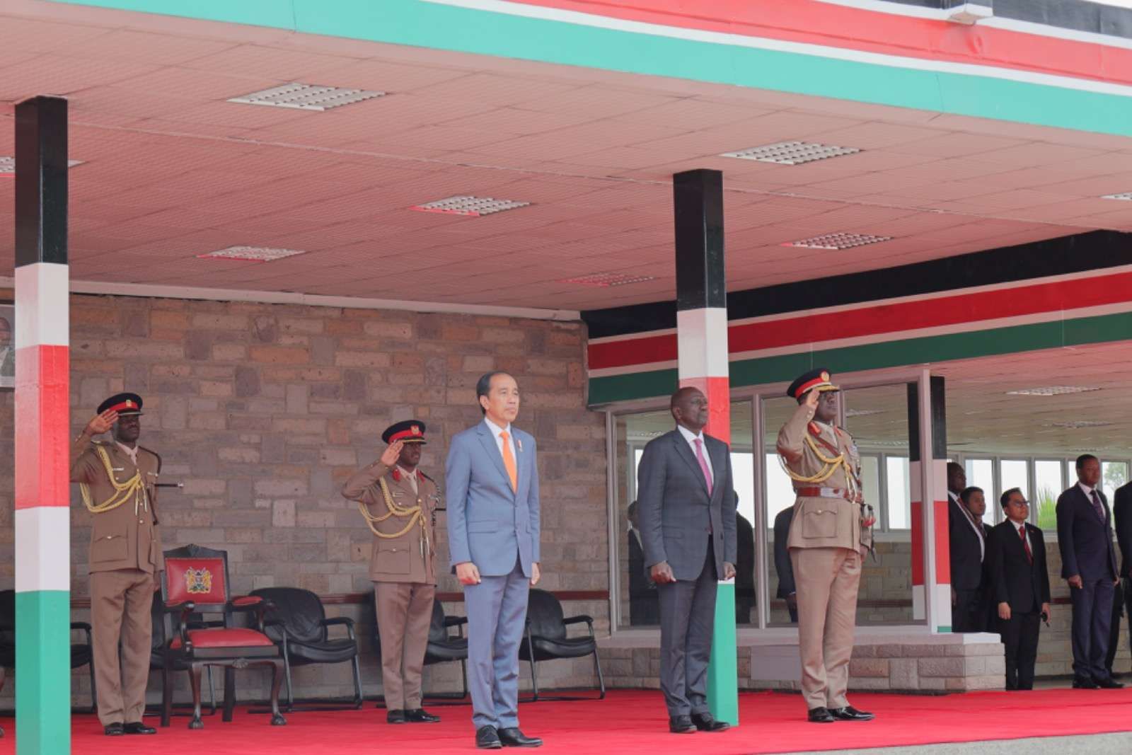 Kunjungan Kenegaraan Presiden Joko Widodo Disambut Presiden Kenya