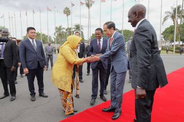 Kunjungan Kenegaraan Presiden Joko Widodo Disambut Presiden Kenya