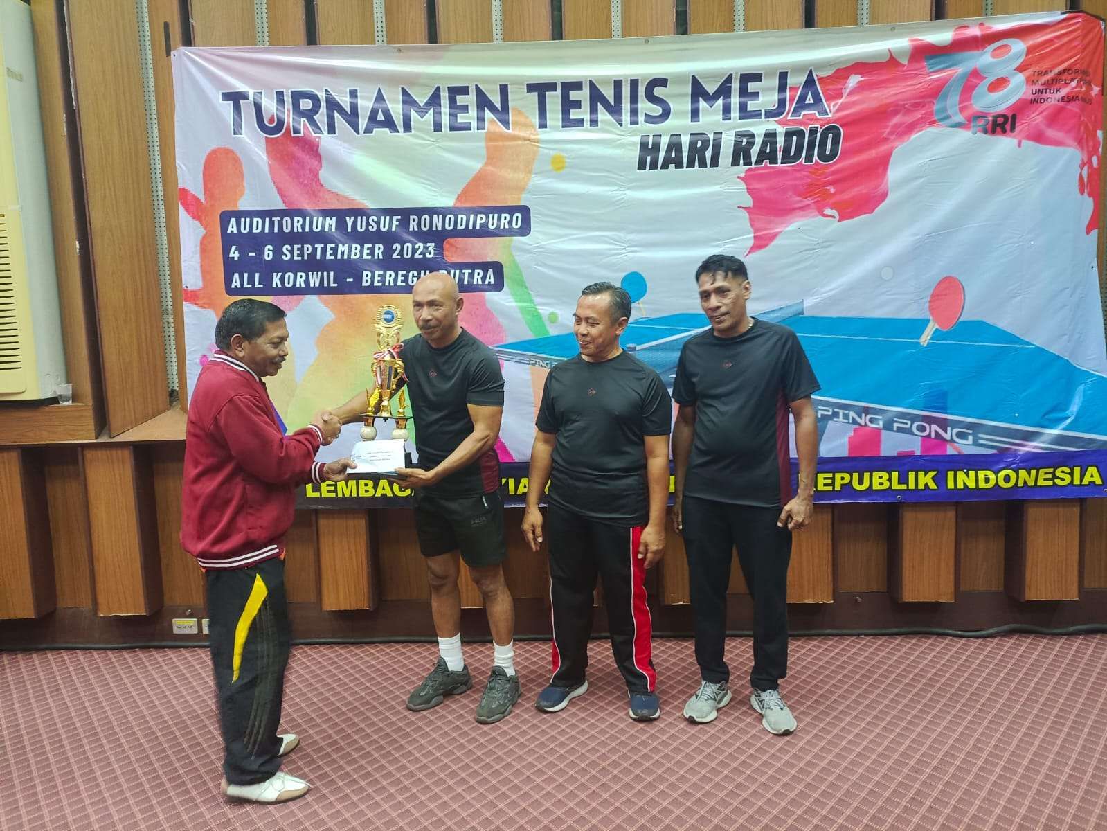 Korwil 13 Jakarta Juara Tenis Meja HUT RRI
