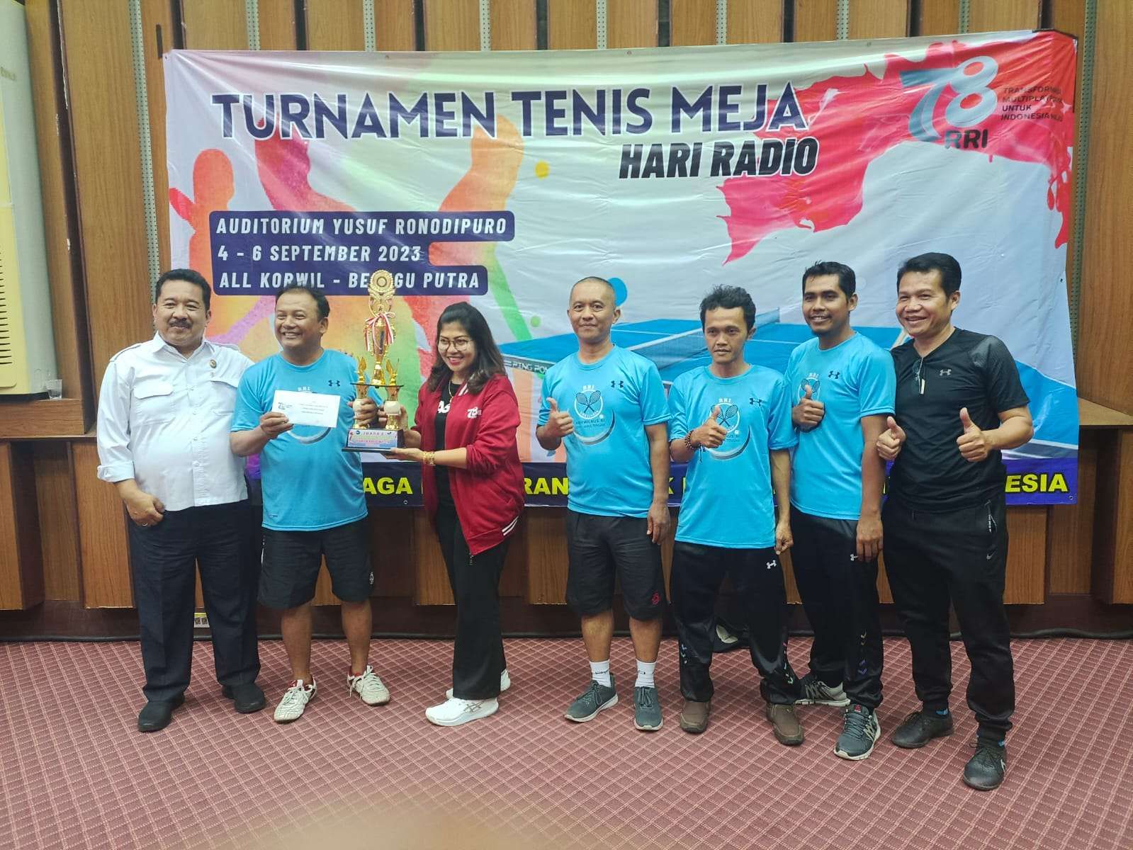 Korwil 13 Jakarta Juara Tenis Meja HUT RRI
