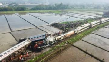 Kecelakaan Kereta di Cicalengka Kabupaten Bandung