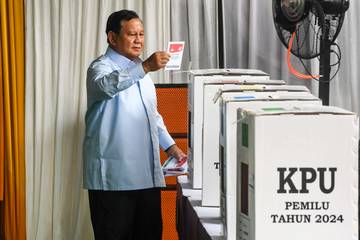 Probowo Gunakan Hak Pilih pada Pemilu 2024