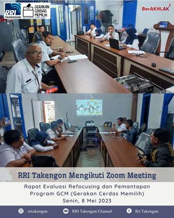 RRI Takengon Ikut Zoom Meeting Gerakan Cerdas Memilih Bersama DirPP