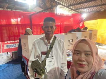 Selesai laporan pro 3 jakarta bersama ketua KPPS TPS 66 pak Misliadi