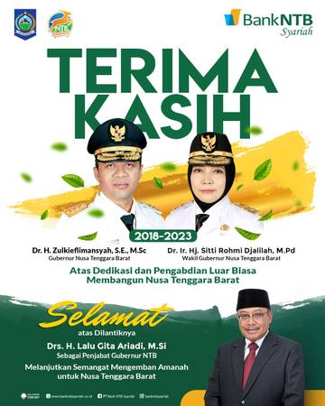 Drs HL Gita Aryadi M,Si Resmi Dilantik menjadi Penjabat Gubernur NTB