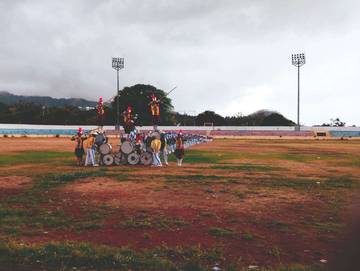 Penampilan Drum Band,MAN Ende Saat Lomba Memperbutkan Piala Kapolda NTT 