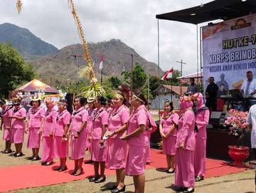 Hut Brimob Polri Ke 78 di Kompi 3 Batalion B Ende Di Hadiri Tiga Kapolres 
