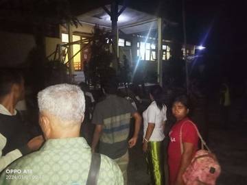 Warga wulanggitang Mengungsi Pasca Erupsi Gunung Lewotobi 