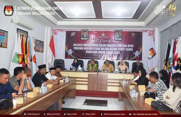 KPU Malut Gelar Rakor Validasi Desain Surat Suara DPD 
