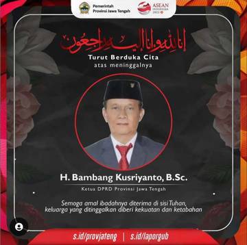 Duka Guncang Dunia Politik, Ketua DPRD Jateng Berpulang