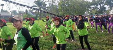 Ribuan Warga Deli Serdang Ikuti Senam GCM RRI Medan
