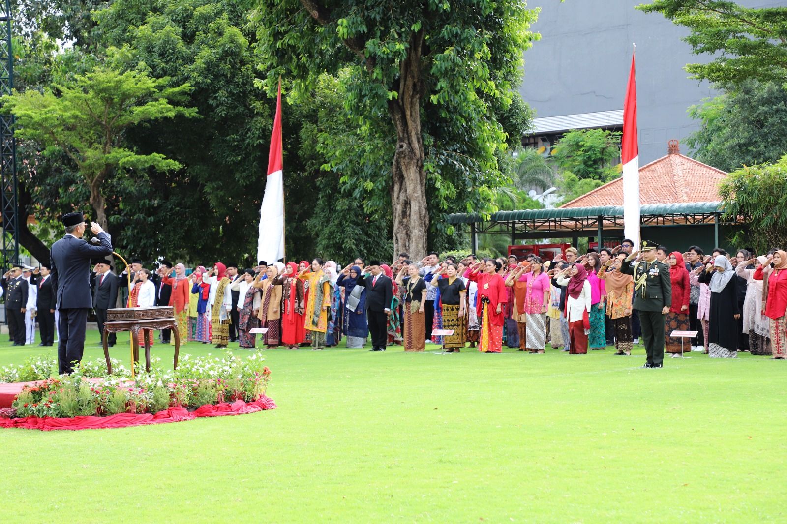 Intip Kekhidmatan Upacara HUT ke-79 RI di KBRI Bangkok