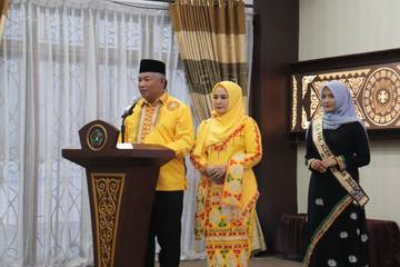 Suasana Penyambutan Pj. Bupati Aceh Tengah